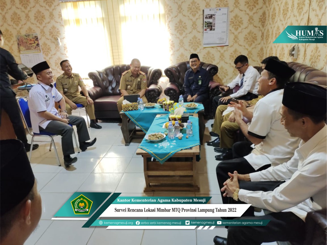 Pemda bersama Kemenag Kabupaten Mesuji; meninjau Rencana Lokasi Mimbar MTQ Provinsi Lampung Tahun 2022