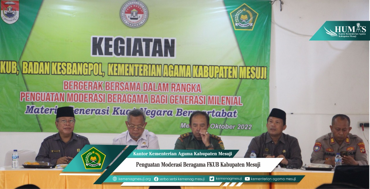 Kakankemenag Mesuji Sampaikan Materi Wawasan Kebangsaan dalam Penguatan Moderasi Beragama FKUB Kabupaten Mesuji