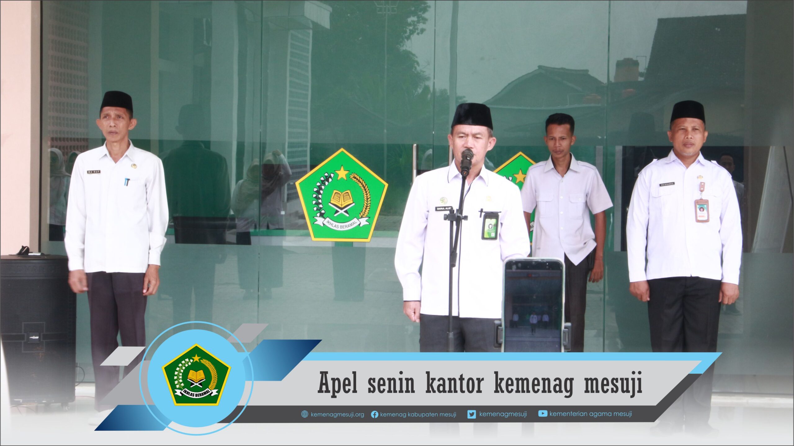 Pada saat Apel, Kasi Bimas Islam tekankan pentingnya disiplin dan mengevaluasi kegiatan yang telah dilaksanakan